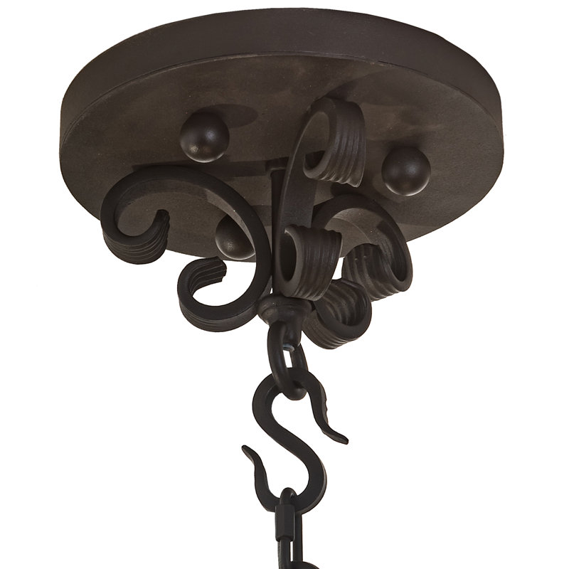 Luminaire suspendu 6 lumières pour cuve simple Tiffany Rosebush