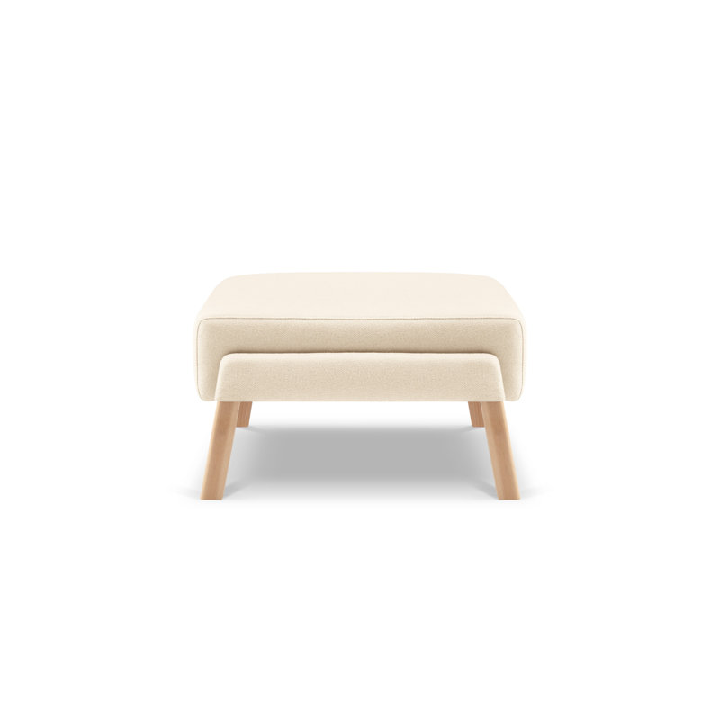 Sealrock 74cm Wide Rectangle Solid Colour Footstool Ottoman, Beige