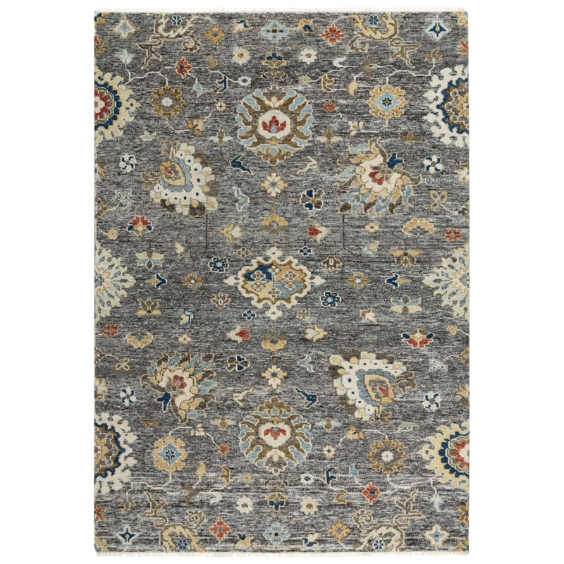 Kule Hand Knotted Wool Oriental Indoor Rug, Rectangle 10' x 14'