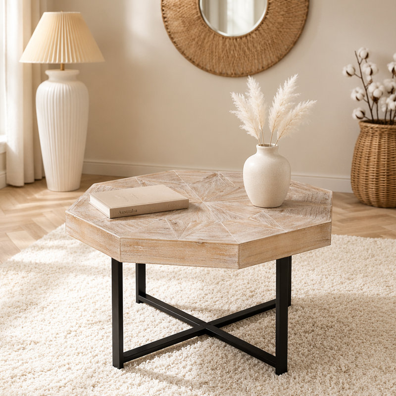 Plateau de table en bois 30 po, Blanc antique