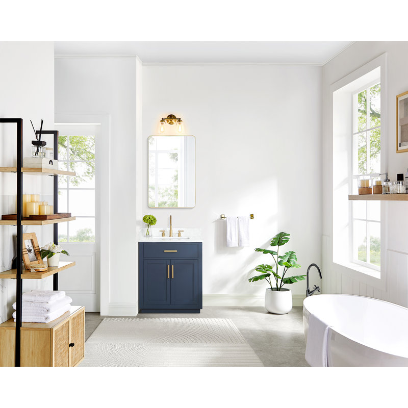 Ensemble de meuble-lavabo simple 30 po Gavino, Bleu royal