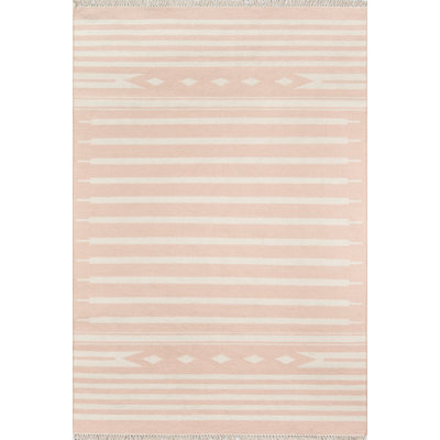 Thompson Wool Area Rug in Pink