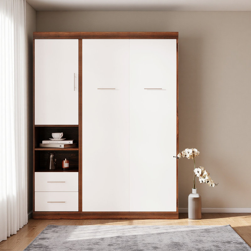 Lit escamotable avec armoire Murphy, Lit simple