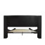 Faux Leather Upholstered Platform Bed Frame With Led Lighting, Bluetooth Connection To Play Music Control, Backrest Vibration Massage, Curve Design, Wood Slat Support, Exhibited Speakers, King Size-611635860