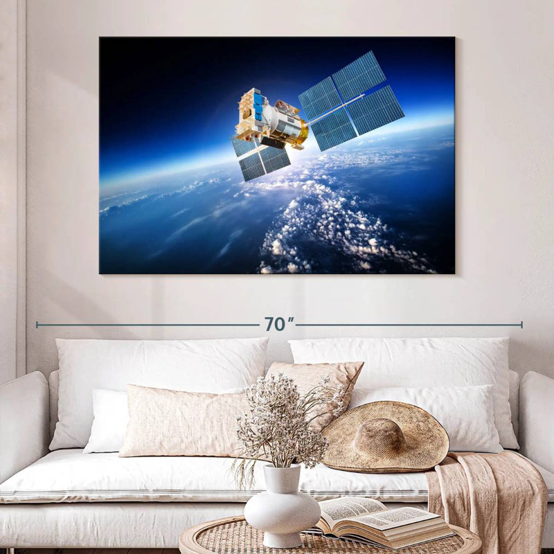 Oberle Satellite Hovering Over Earth, 34" H x 51" W
