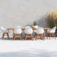 Anautica 118'' Rectangular 8 - Person Outdoor Dining Set