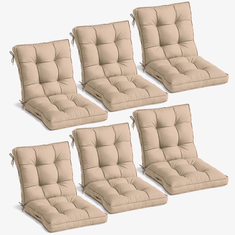 Outdoor/Indoor High Back Chair Cushions, Available in 2 sizes, 21" W x 21" D, Sand