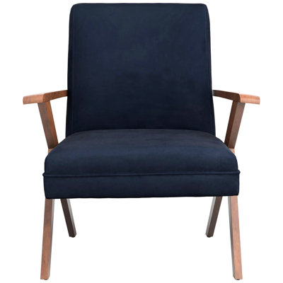 Fauteuil d'appoint en bois foncé et noyer foncé