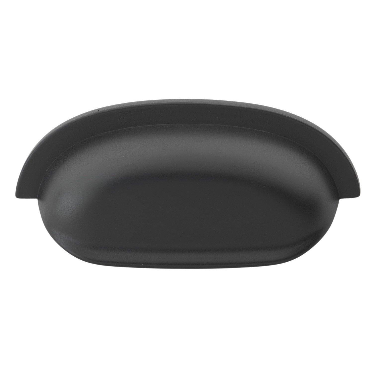 Cup Bin Cabinet Pull, Matte Black