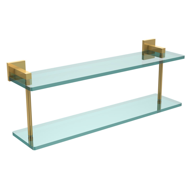 Haranu 2 Piece Tiered Shelf, Polished Brass