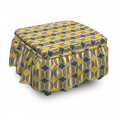 Housse pour repose-pieds Rhombus and Stripes