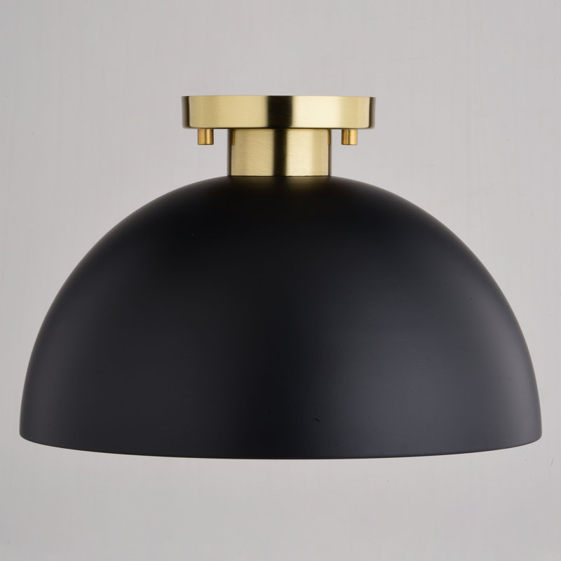 Devon Semi Flush Mount, Matte Black