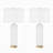 Brigitzer 28" Modern Ceramic Table Lamp with USB Charging Port and 3-Way Dimmable Lighting