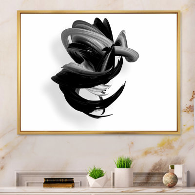 Noir et blanc torsadé, reproduction d'art sur toile