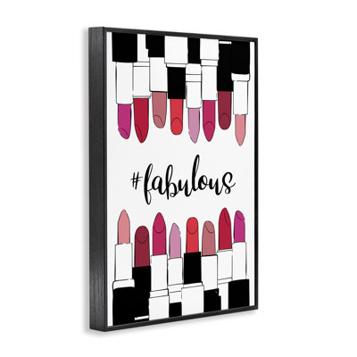 «Hashtag Fabulous Rouge à lèvres», estampe numérique par Martina Pavlova