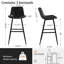 Tabouret de comptoir rembourré 30 po avec structure en métal et repose-pieds-120943371-120943369-120943370