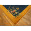 Hand Knotted Pile 1920s Antique Floral Wool Blue Rectangle Rug
