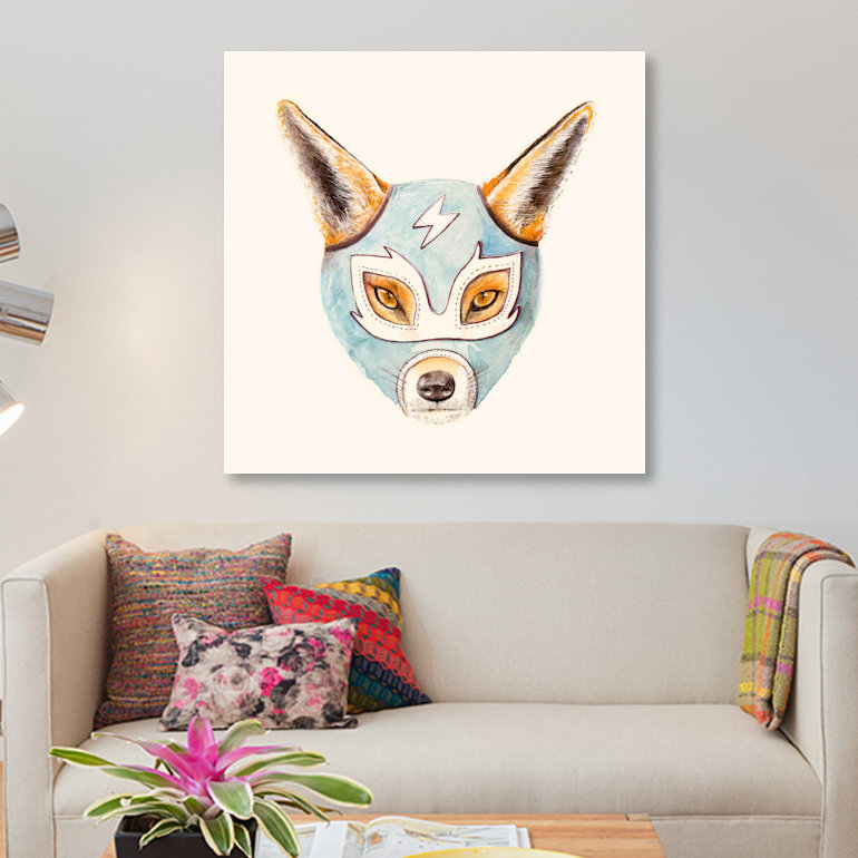 « andrew fox, », impression sur toile, H 18 po x l 18 po x P 1,5 po, Pas de tapis, Toile tendue