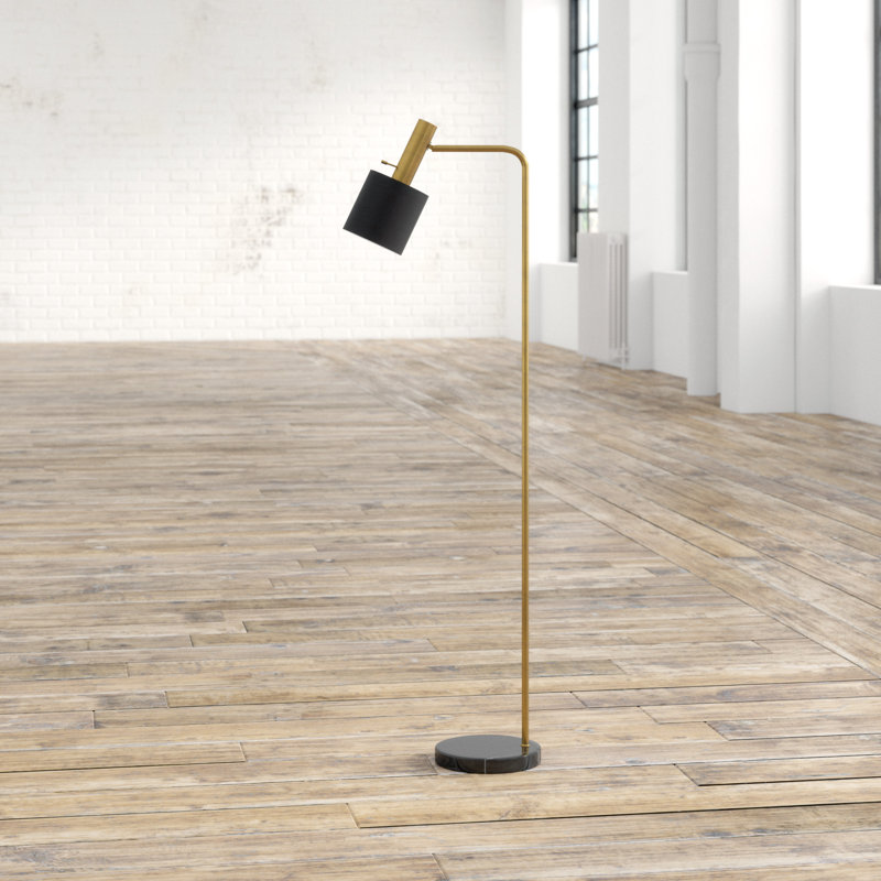 Butterfield 61'' Task Floor Lamp, Antique Brass/Black