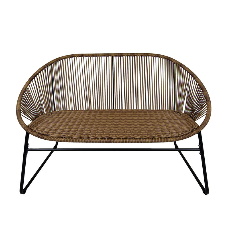 Egishe Rattan Traditional Bench, Natural