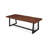 Walnut&Black Rectangular Solid Wood Writing desk-1760780659