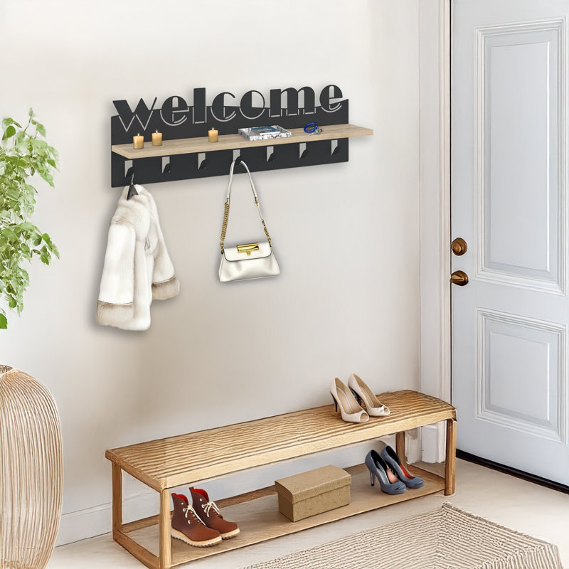 Portemanteau mural Welcome