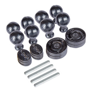Hammer & Tongs - Round Rim & Mortice Door Knob - W60mm - Black (Set of 4)