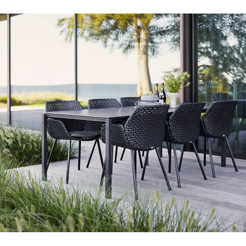 Vibe Patio Dining Armchair with Cushion, Taupe