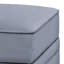 Repose-pieds gris avec rangement rectangulaire