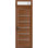 Porte d'entrée extérieure prémontée en PVC-U, modèle Manux 8415, finition noyer, imposte latérale, pour bureaux, commerces et habitations. Convient également pour l'entrée, les patios et les garages. Dimensions : 81 x 239 cm (L 81 x H 80 + 14 pouces). Ouverture à droite vers l'intérieur.