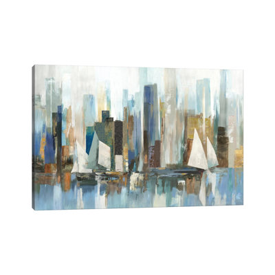 Boats By The Shoreline by Allison Pearce - Wrapped Canvas Painting