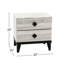 Table de chevet 2 tiroirs en crème pour l'organisation et l'efficacité de la chambre à coucher avec 2 tiroirs plats