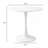 Modern Round Tulip Dining Table, 24 Inch Mid Century Coffee Table with MDF Top & Steel Base, Oval Kitchen Table for Living Room
