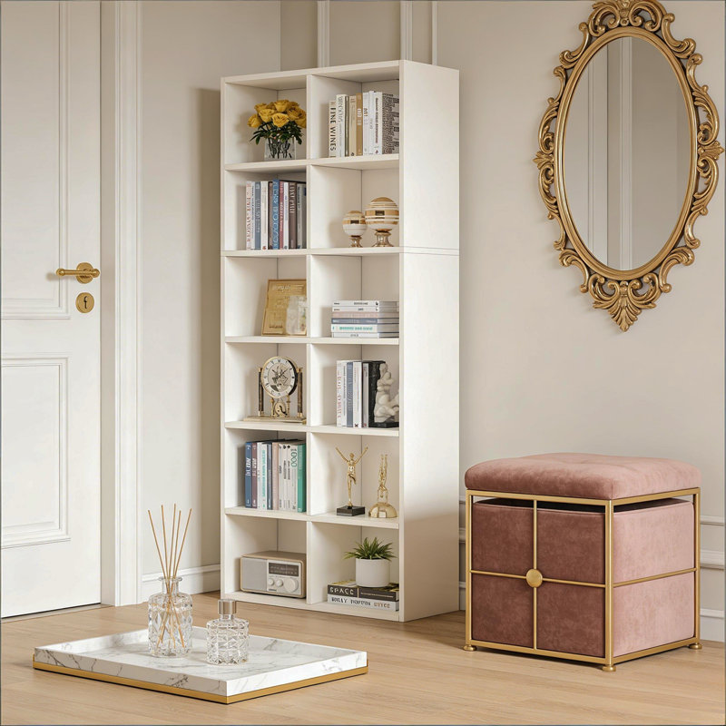 Bibliothèque compacte, présentoir attrayant, armoire ouverte
