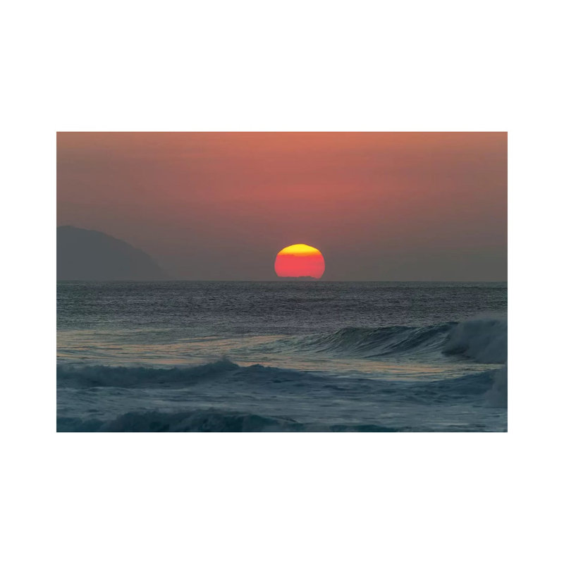 Waves In The Ocean At Sunset by Panoramic Images - Wrapped Canvas Gallery-Wrapped Canvas Giclée, 30.48cm H x 45.72cm W
