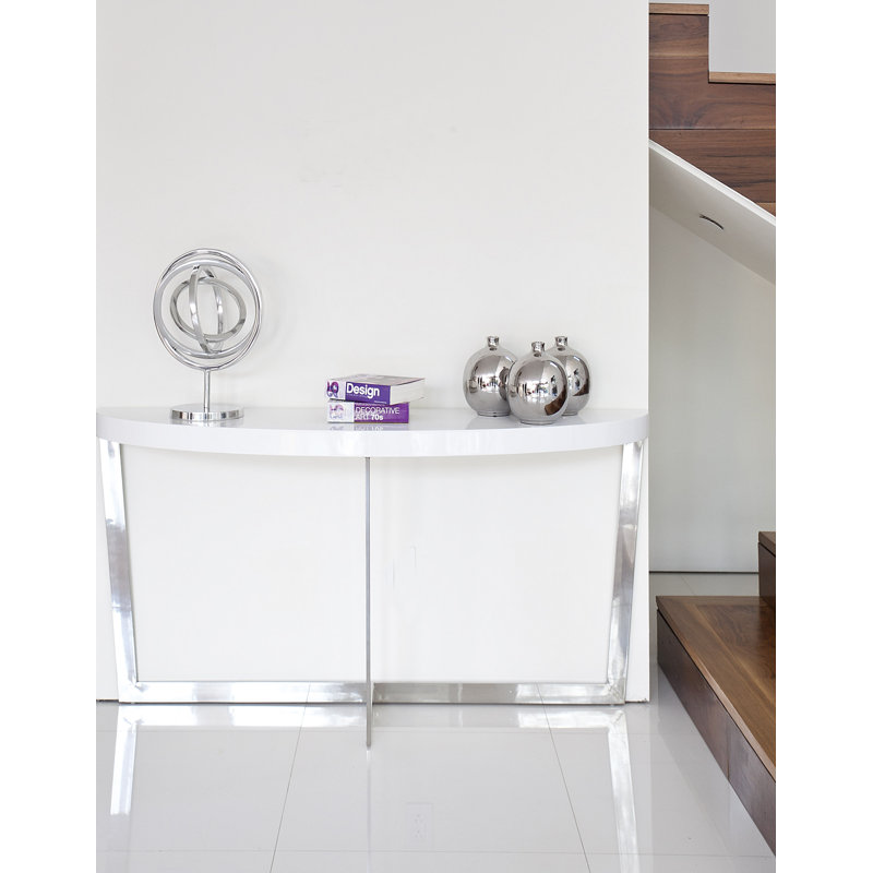 Console Jackson de 55 po en laque lustrée Jackson, Blanc