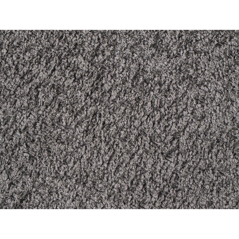 40cm Wide Heart Solid Colour Pouffe Ottoman, Grey