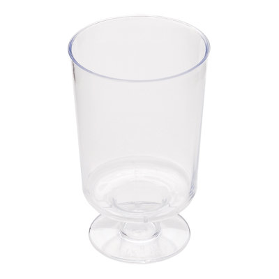 Restaurantware-1.4 Ounce Mini Cups, 100 Disposable Sample Cups - Stackable, Stemmed, Clear Plastic Tasting Cups, Serve Drinks, Appetizers, Or Desserts, For Parties, Buffets, Or Weddings