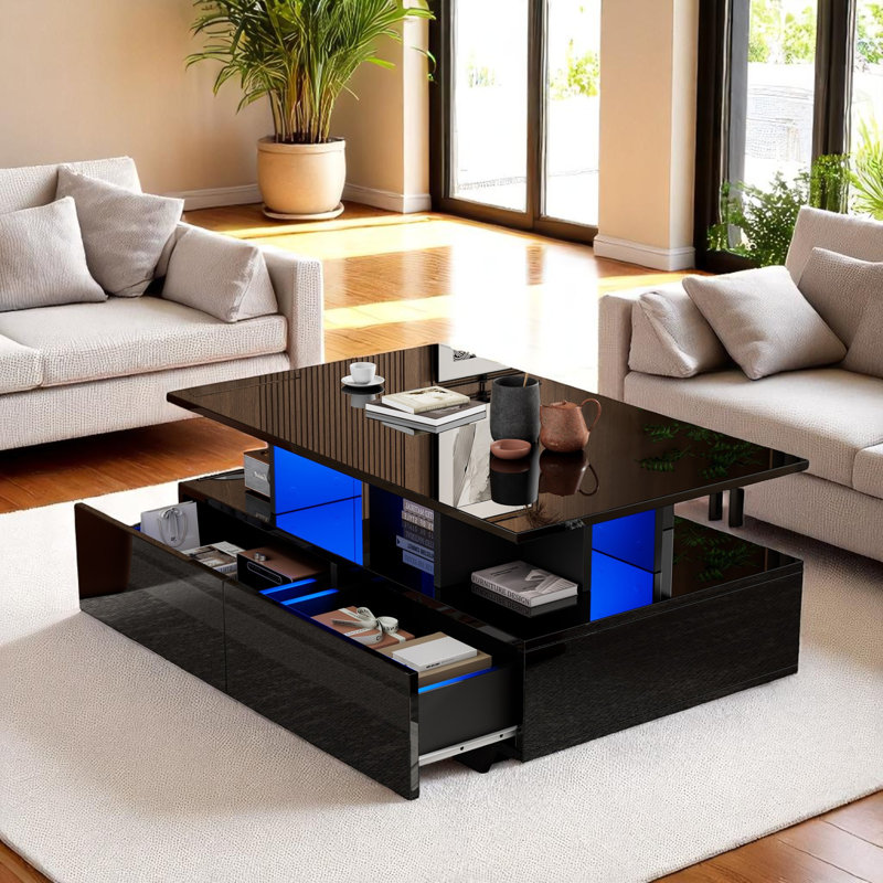 Pedestal Coffee Table with Storage