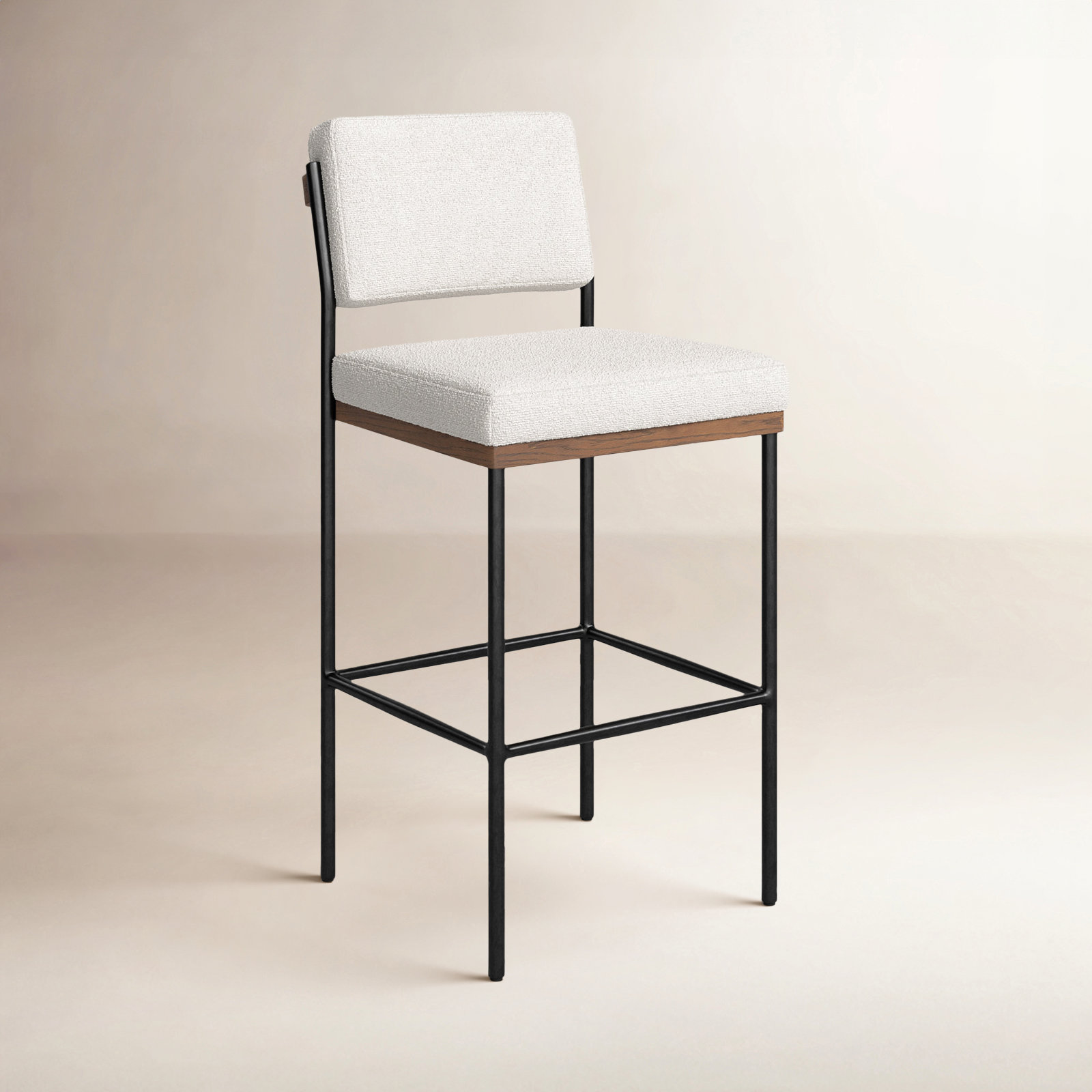 Popovich Bar and Counter Stool, Fayette Cloud/Polyester Blend, Bar Stool (30.3" Seat Height)