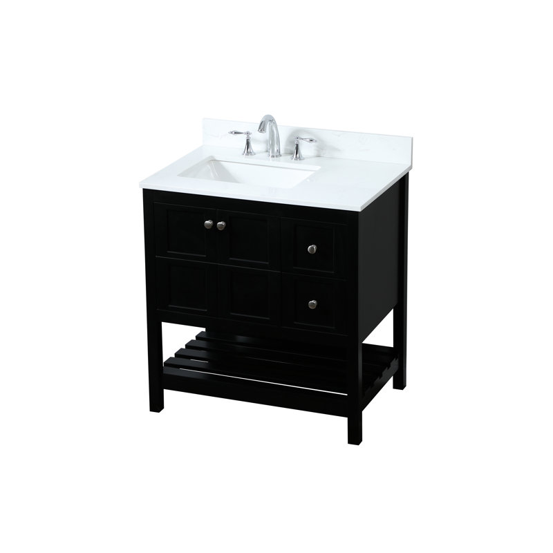 Ensemble de meuble-lavabo simple 32 po Krish, Noir