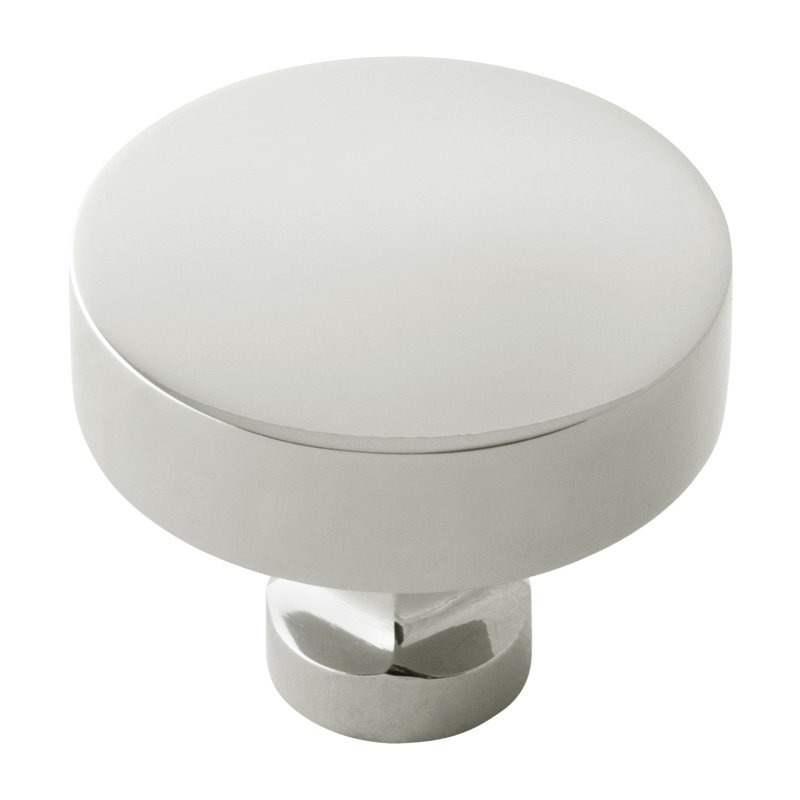Parkview Collection Round Knob - Cabinet Knob - Transitional Hardware for Drawers & Cabinets, 1-1/2", Polished Nickel