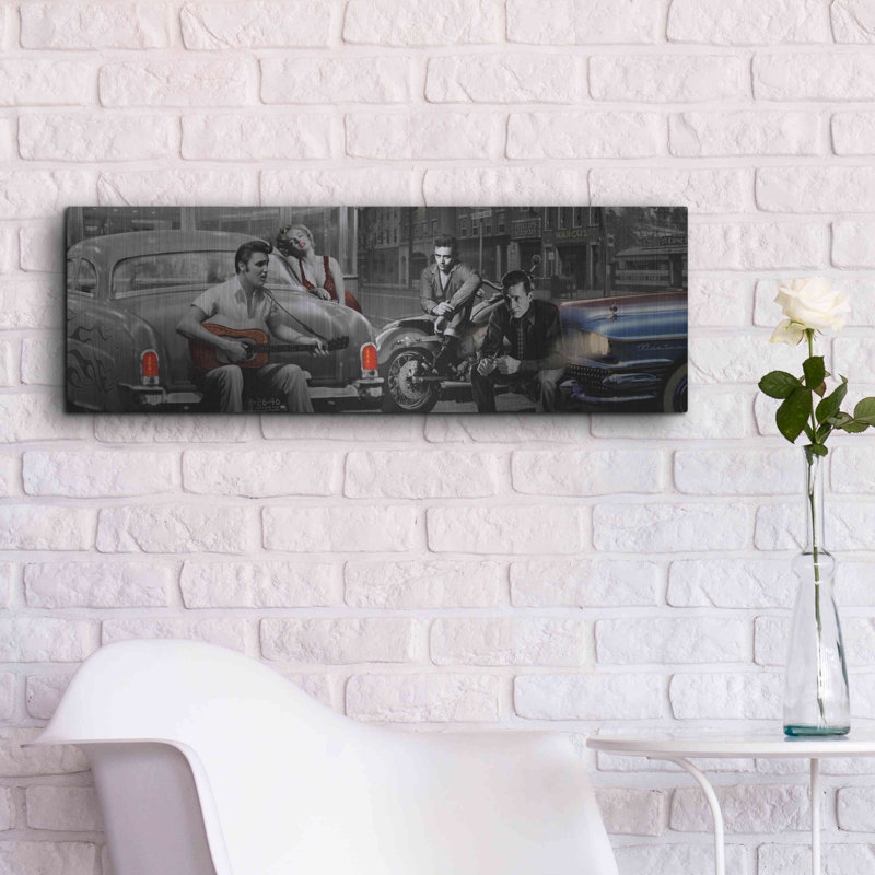 «Legendary Crossroads» par Chris Consani, art mural en métal, L 36 po x H 12 po x P 0,2 po