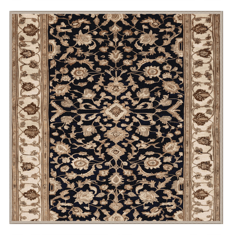 Machine Washable Turkish Beige Area Rug, Square 8'