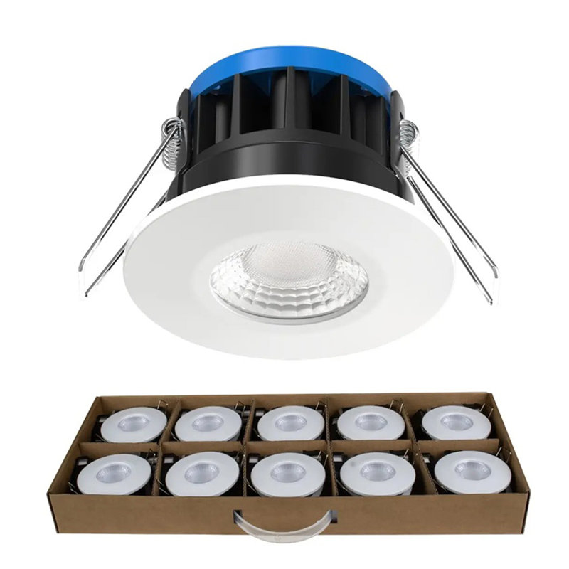 Bright Source 8w/10w All-in-One LED Downlight 10 Pack Contractor Pack - White Bezel