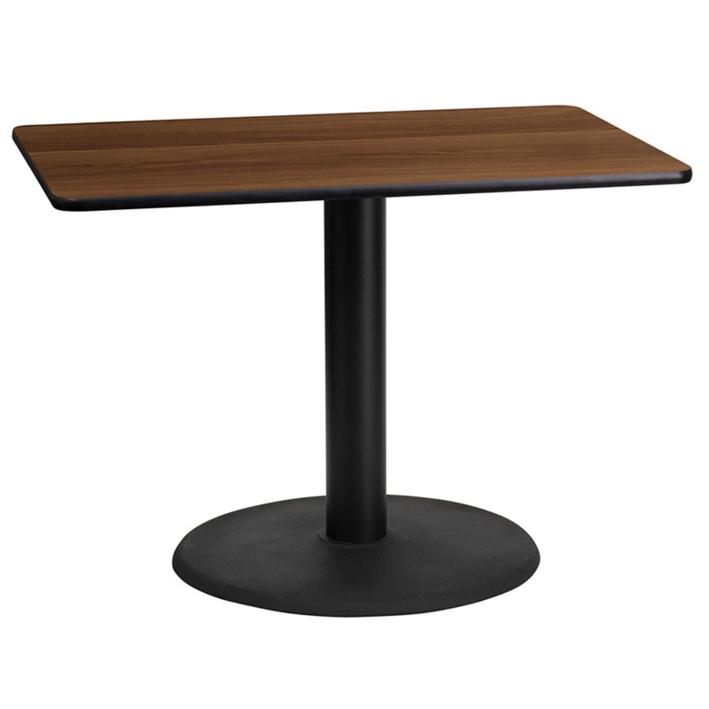 Plateau de table de salle à manger Carrus, H 43,12 po x l 48 po x P 30 po, Noyer