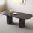  65.35" Modern Rectangle Black Dining Table for Kitchen, Bar, Living Room