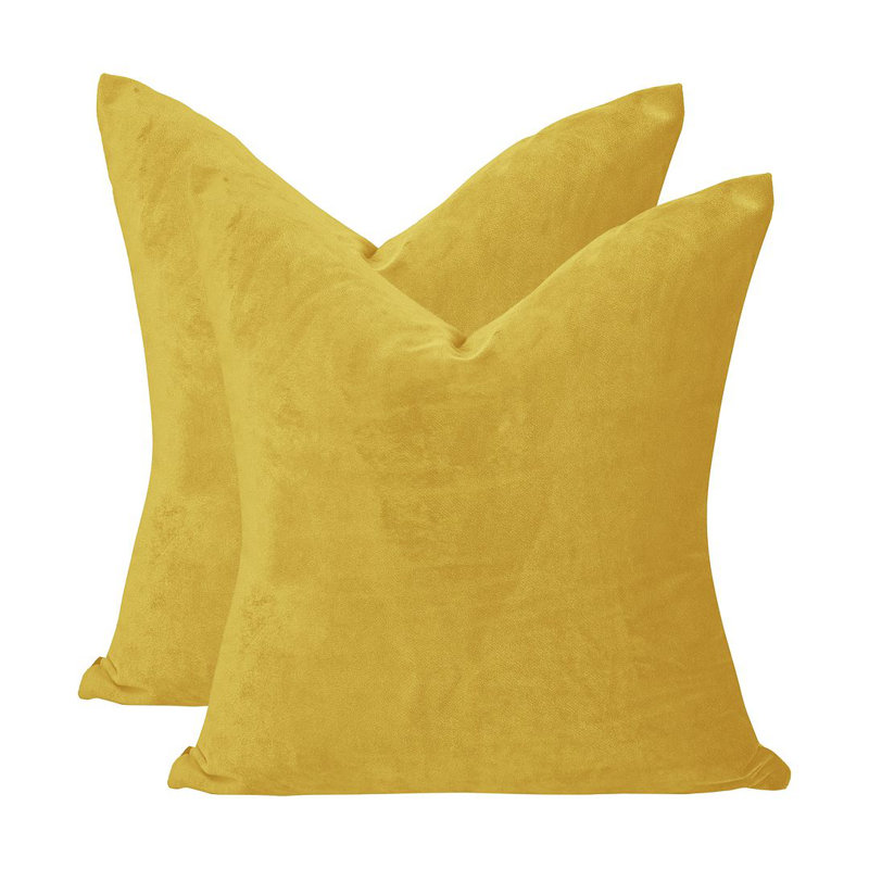 Matte Velvet Cushion Cover - 1 Pc, Banana, 51cm x 51cm