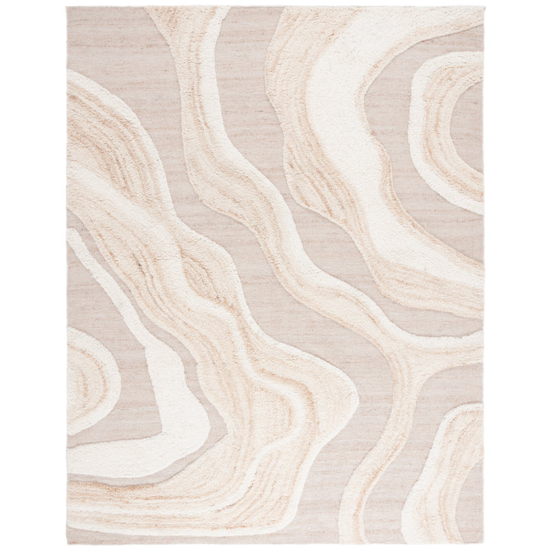 Tapis Lyonel ivoire / brun, Rectangle 8 pi x 10 pi