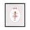 Dancing Pink Ballerina Framed Print Under Glass, design by Christine Simpson Art